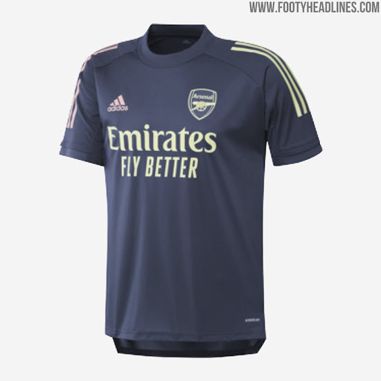 Yellow Tint' Arsenal 20-21 Training Kit Pre-Match Shirt Revealed ...